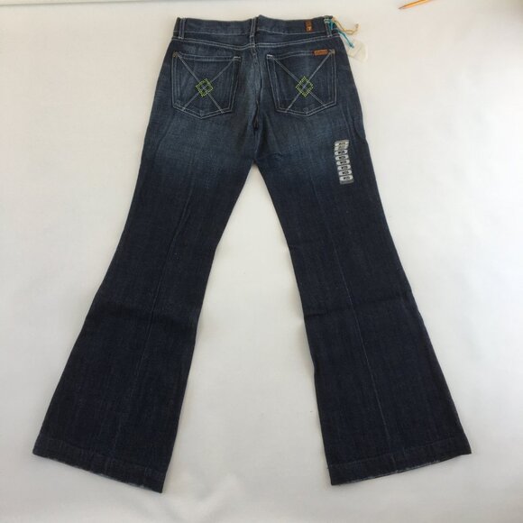 7 For All Mankind Dojo X Pocket Crystals Flare Jeans 29 - Picture 6 of 11